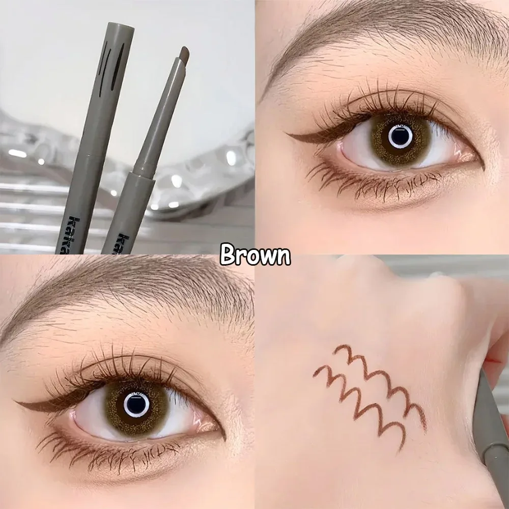 Nouveau Eyeliner de ver à soie couché à séchage rapide, maquillage non floraison, crayon pour les yeux, cosmétiques faciles à colorer, Eyeliner mat