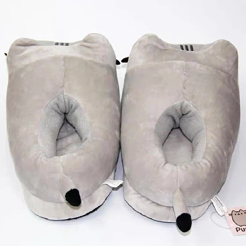 Pusheen الدهون القط الكرتون نعال قماش شامل القط أحذية قطنية المنزل دافئة وجميلة سحب مواء لمس الهدايا المحيطة #4