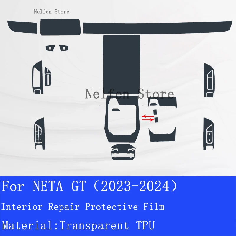 

For NETA GT 2023-2024 Hybird Car GPS Navigation Film LCD Screen TPU Protective Protector Decoration Sticker