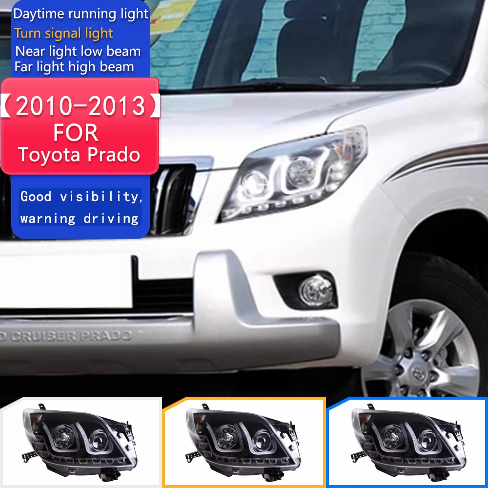 

Car Styling Head Lamp for Toyota Prado LED Headlight Projector Lens 2010-2013 Front Drl Signal Automotive Accessories