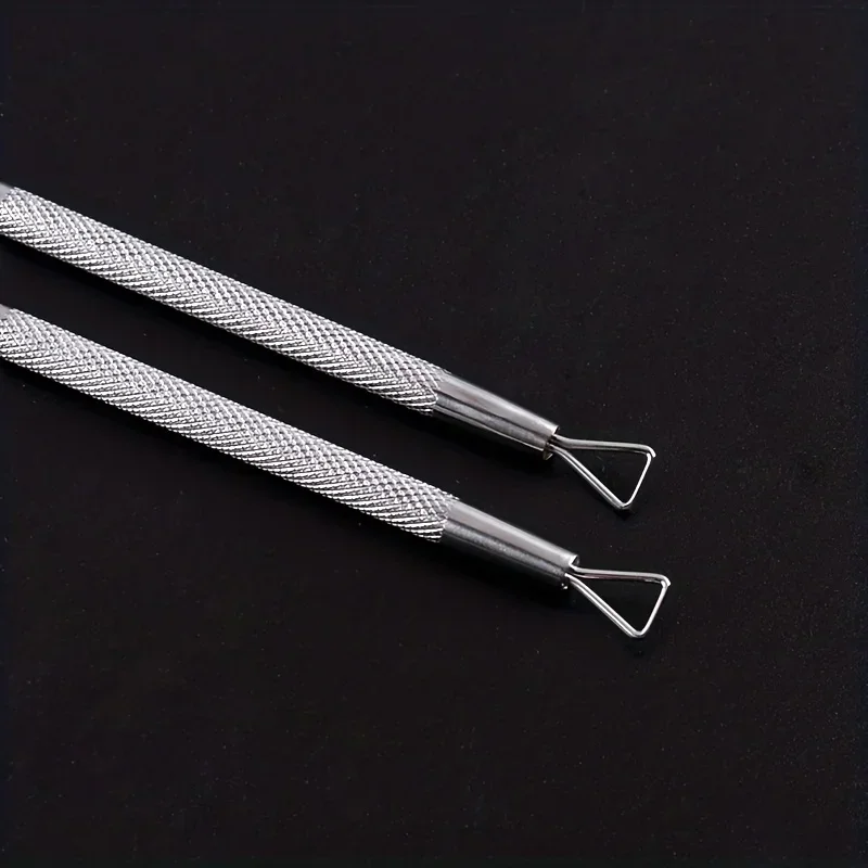 Edelstahl Nagels chäler Nail Art Lack UV Gel Entferner Dreieck Stick Rod Pusher Nail Art Tool für Maniküre und Pediküre