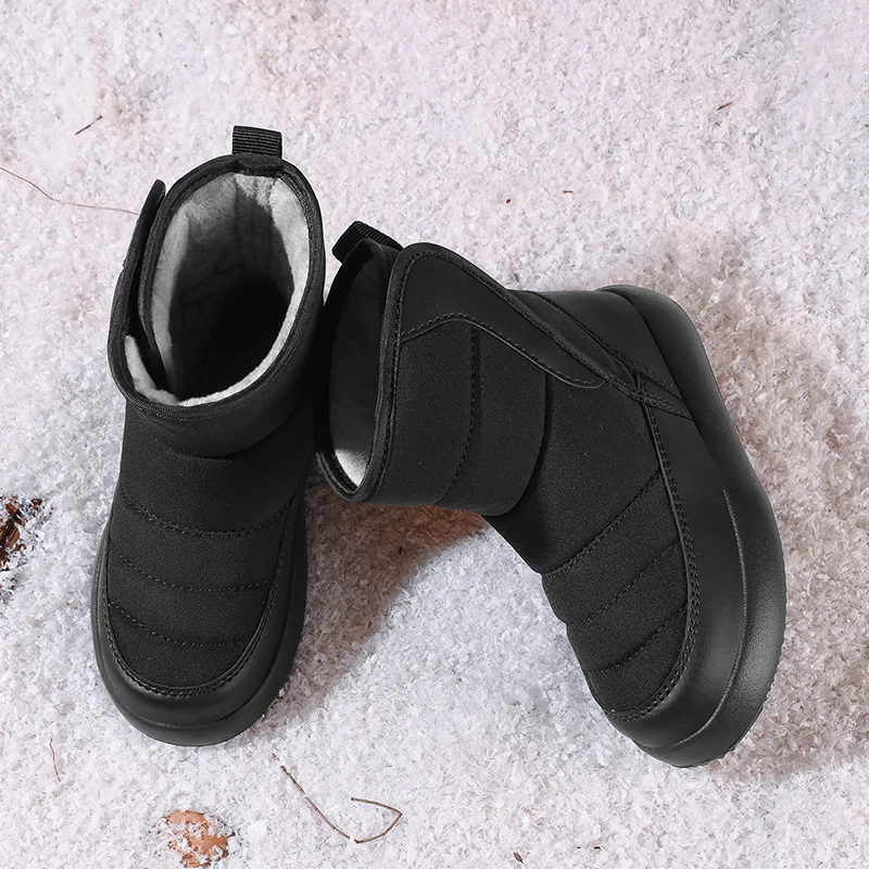 

Winter Warm Kids Snow Boots Plush High Top Anti-Slip Casual Children Good Waterproof Cloth Shoes Thicken Boy Girls Cotton Shoes