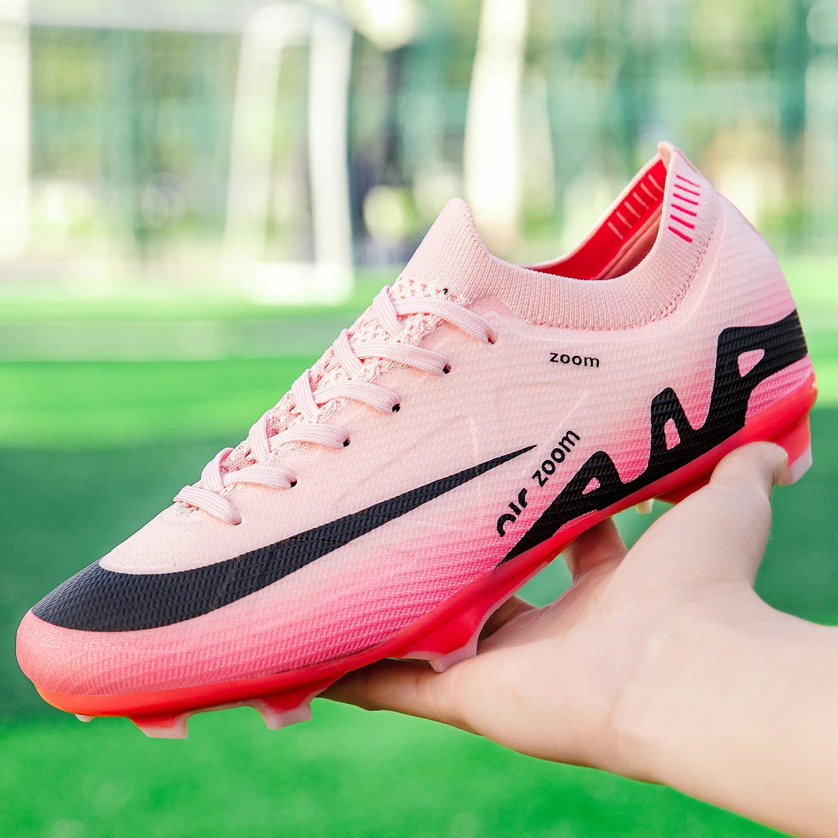 

Professional football shoes for men and women training, artificial turf AG/HG long nail anti slip sneakers