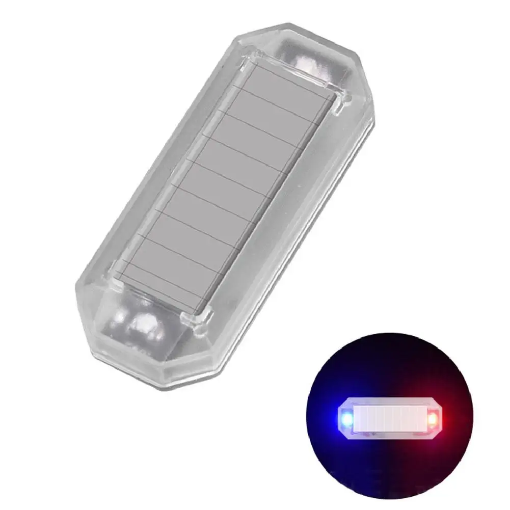 Luz LED de alarma antirrobo para motocicletas y coches, lámpara de precaución nocturna de energía Solar, indicador de linterna LED, advertencia estroboscópica Li Y3I6