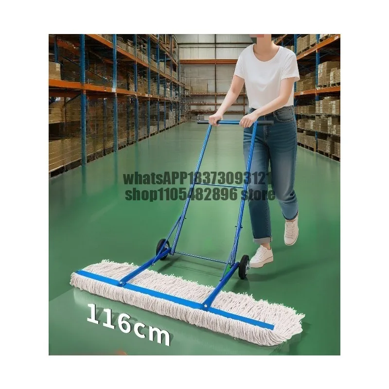 Mopping truck factory workshop mopping artifact hand push dust cart cleaning mop