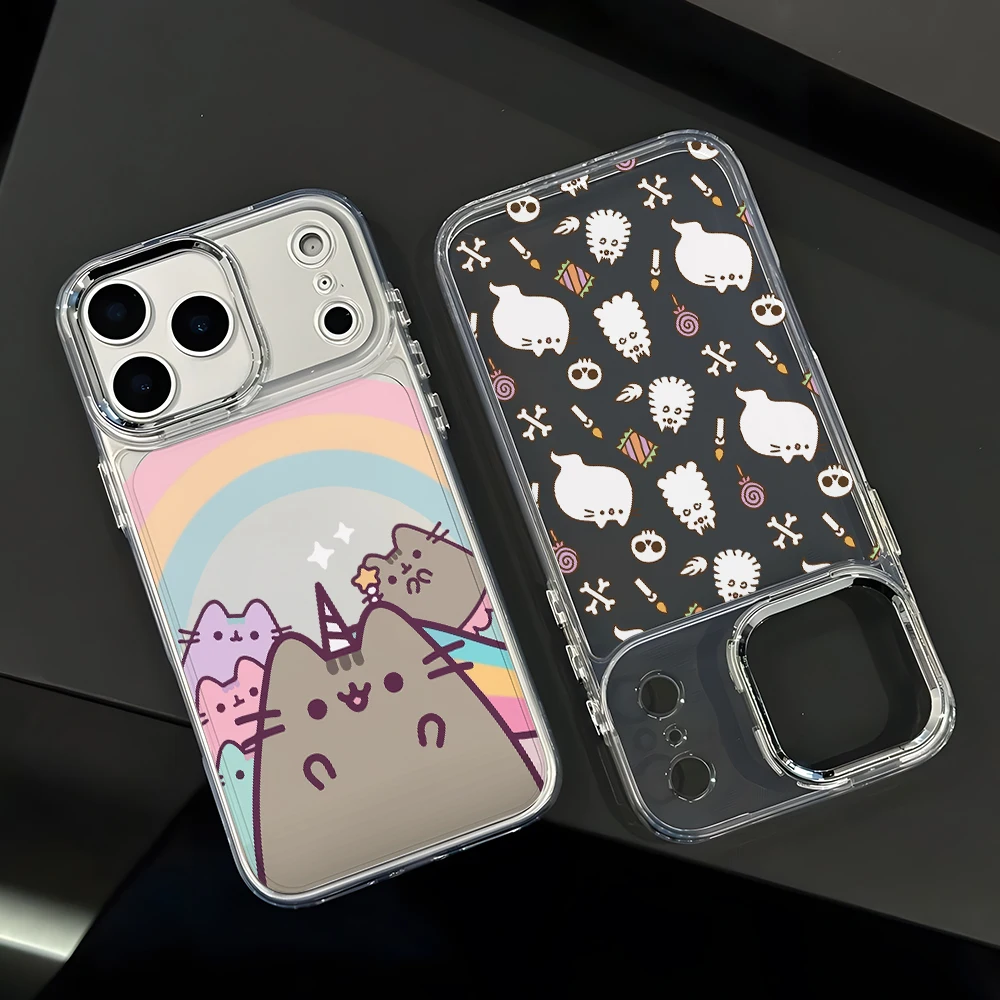 Niedliche Pusheen-Katzen-Handyhülle für iPhone 17 Air 16 16e 15 14 13 12 11 Pro Max X Xs XR 8 Plus Luxuriöse Transparente Abdeckung – Detail 5