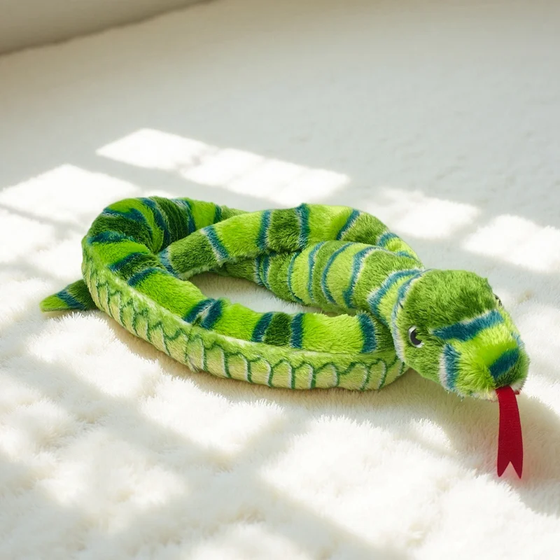 

120cm Creative Snake Plush Toy Cartoon Snake Doll Prank Funny Children Python Big Fake Snake