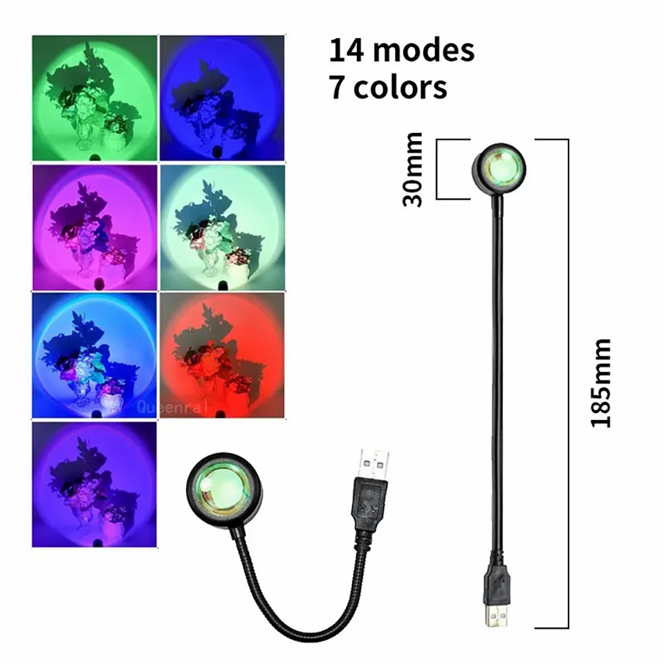 Mini RGB Sunset Projection Lamp 6