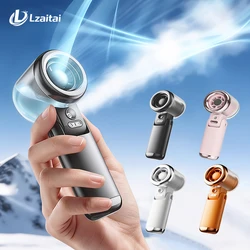 Mini Fan Portable Water Mist Fan 3600mAh 5 Speeds Handheld Foldable Neck Hanging Humidifier Small Spray Fans Type-C Rechargeable