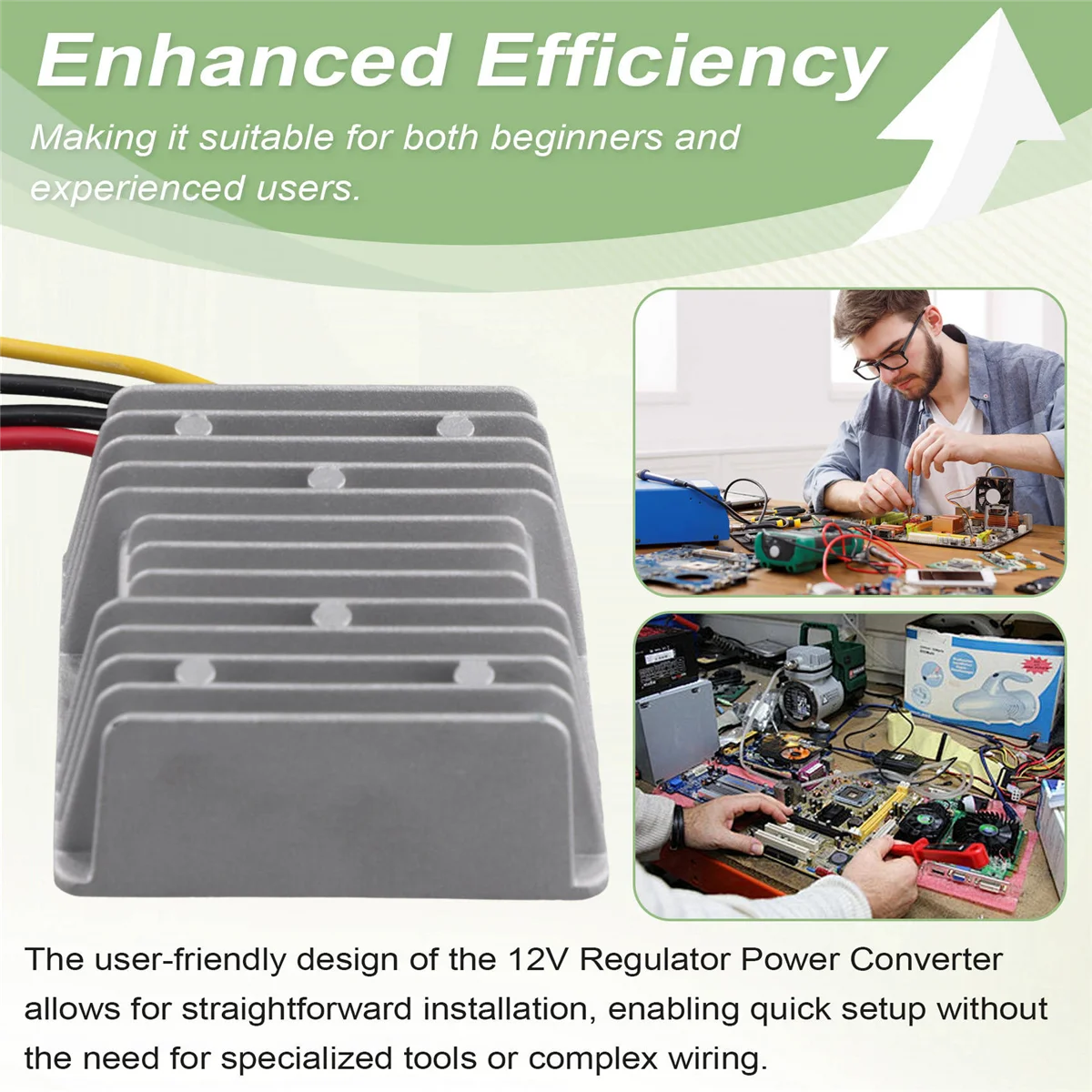 AA98 Regulator Baterii 8V-40V na 12V 10A Konwerter DC Boost Buck Regulator 12V Konwerter Zasilania Regulator