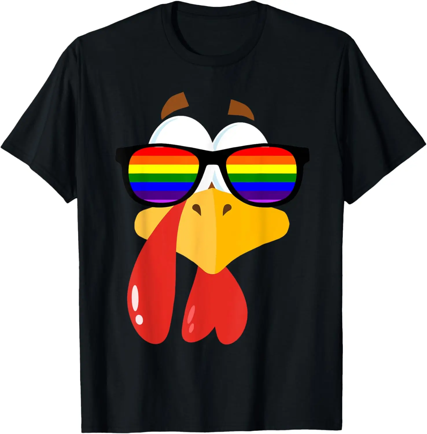 تي شيرت LGBT Pride الشمسية بألوان قوس قزح تركيا فخور LGBT لعيد الشكر