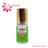 1Bottle VIVI Glue Korea Eyelash Extensions Makeup Tool Supplies Premium Gold 5ml Golden Cap 3s Adhesive Long Lasting Most Strong