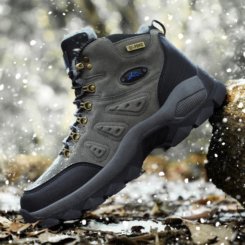 

High-top Boots Men Comfortable Wear-resistant Anti-slip Breathable Hiking Boots Men Thick-soled Casual Sport Shoes Men