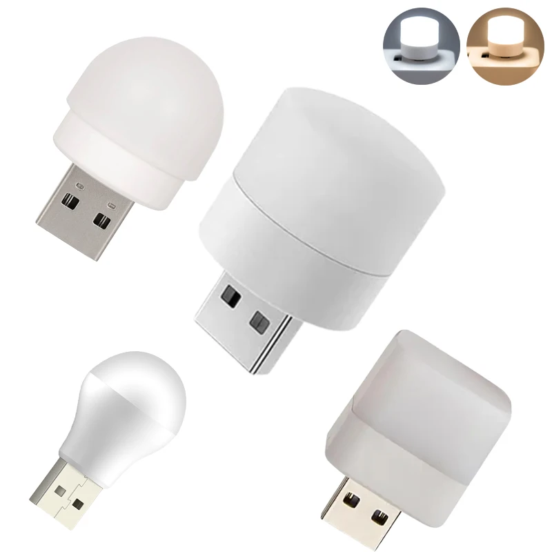 Multiple Shapes USB Night Light Mini LED Night Light USB Plug Lamps Power USB Book Lights Small Round Reading Eye Protection