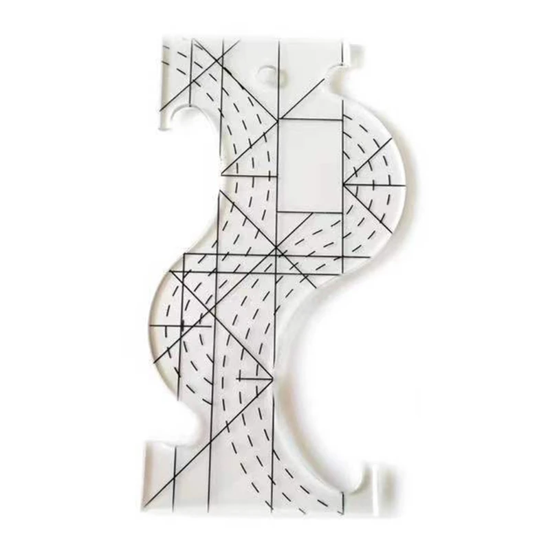 Multi-Purpose Quilting Template Ruler Professional Plastic Ruler Patchwork Clothing Fashion Ruler Sewing Ruler TOP quality