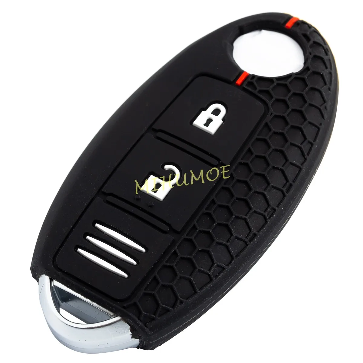 

Чехол-брелок для ключей Nissan (2 кнопки), силиконовый, черный, для X-Trail, Qashqai, Kicks, Murano, Note, Micra, 370Z, Juke, Leaf