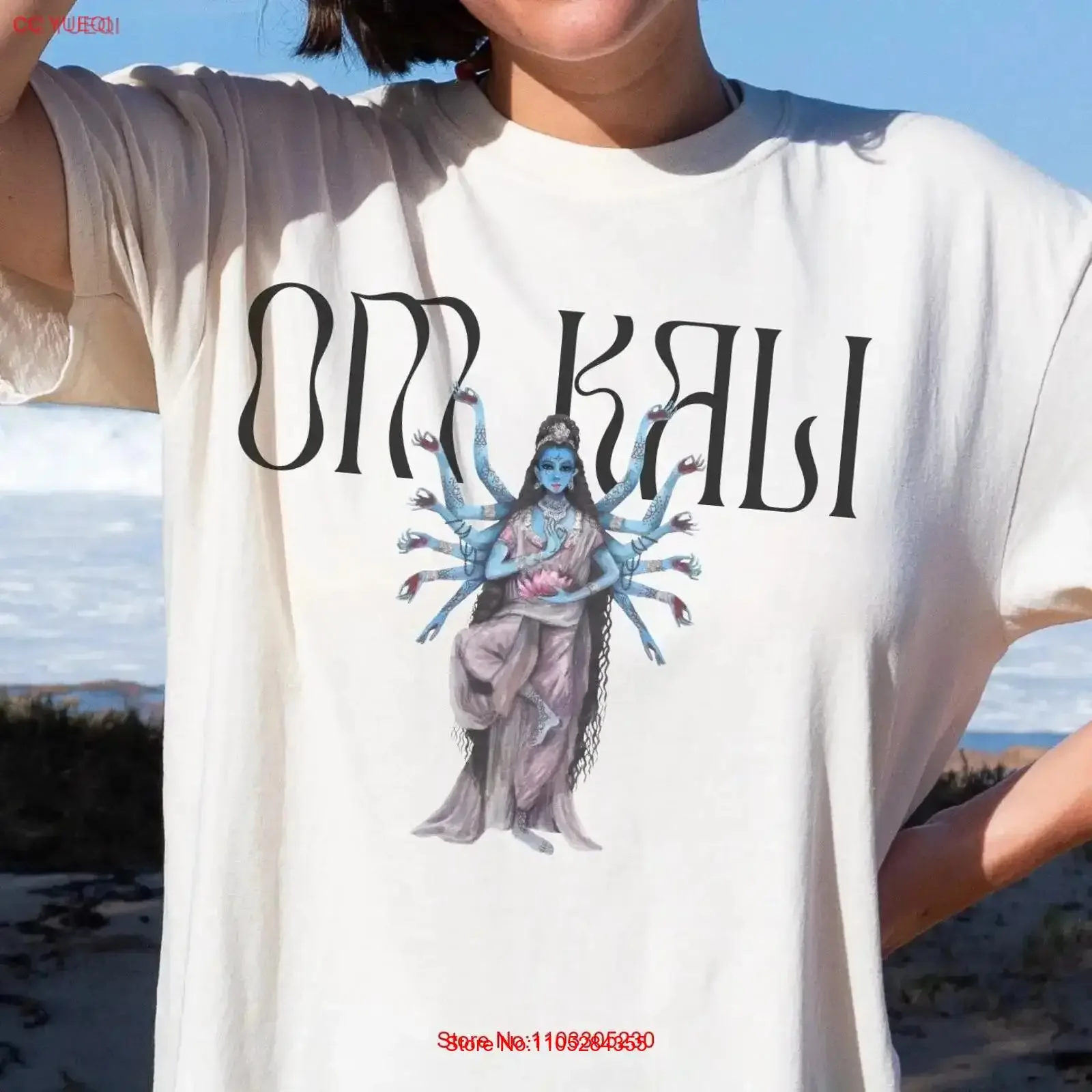 Camiseta Om Kali Diosa, Madre Hindú, Meditación Espiritual India, Bhagavad Gita, Reencarnación, Estilo Vintage Lavado, Streetwear