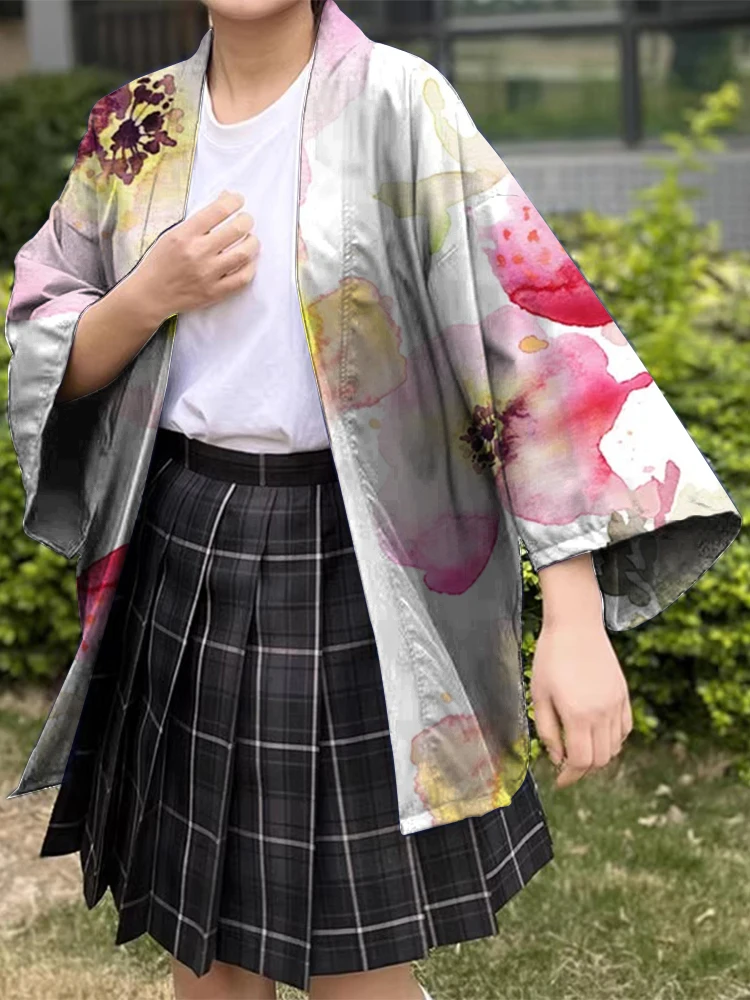 2024 New Women's Kimono Cardigan Japanese Fashion Kimono Summer Kimono Streetwear Men's Yukata Harajuku Asian Japanese Clothing