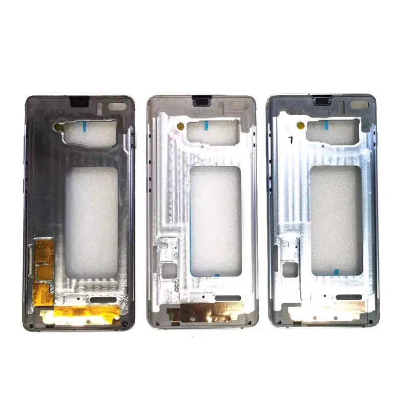 S10Plus For Samsung Galaxy S10 Plus G975 Middle Frame Housing Board LCD Faceplate Bezel Replace Repair Parts + Side Buttons