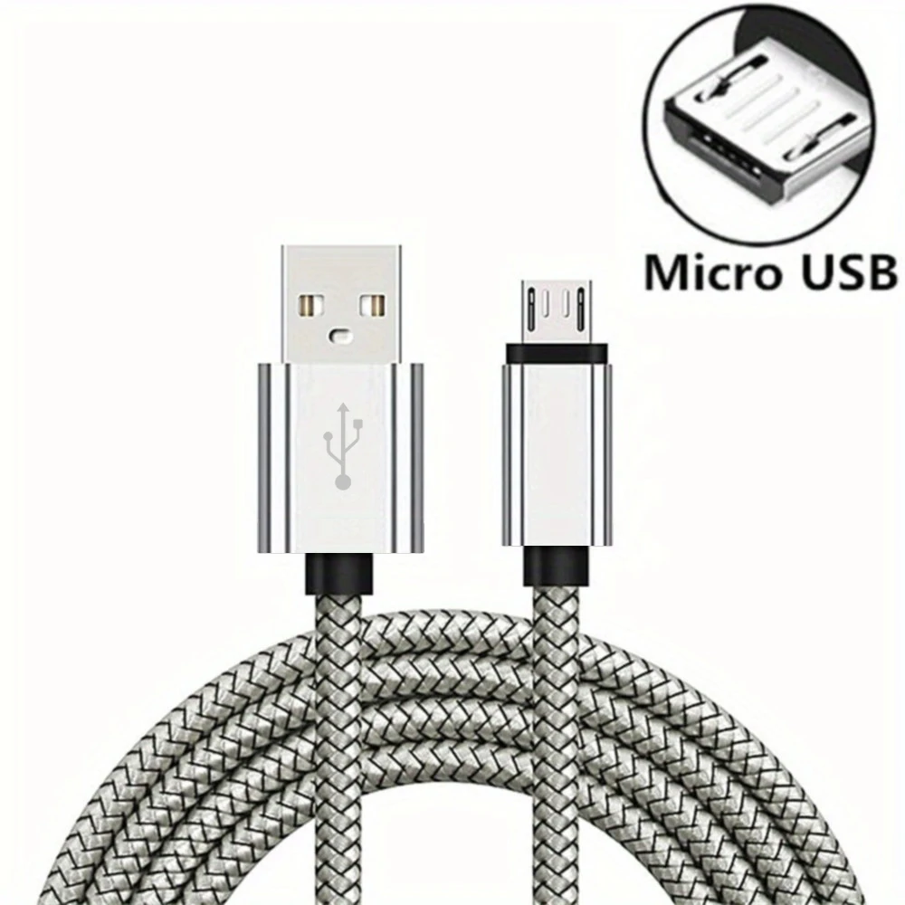 Micro-USB-Kabel Datensynchronisierung 2A Schnellladung 1/3/5 Stück geflochtenes Nylon-Ladekabel für Samsung Huawei HTC Android USB-Mikrotelefon – Detail 8