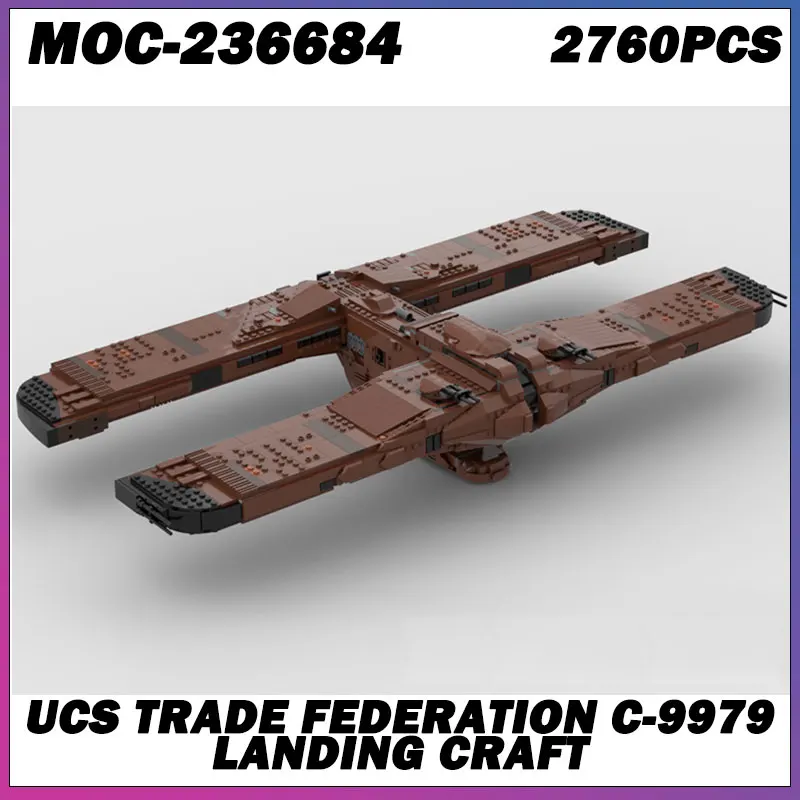 

Строительный блок MOC, серия «Космические войны», коричневый космический корабль, креативная модель кирпича, образовательная игрушка, подарки на день рождения для взрослых MMOC-236684