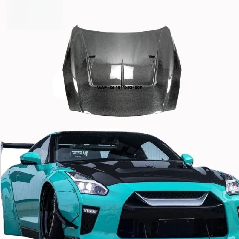 

High Quality Carbon Fiber Front Hood Cover for GTR R35 New Upgrade