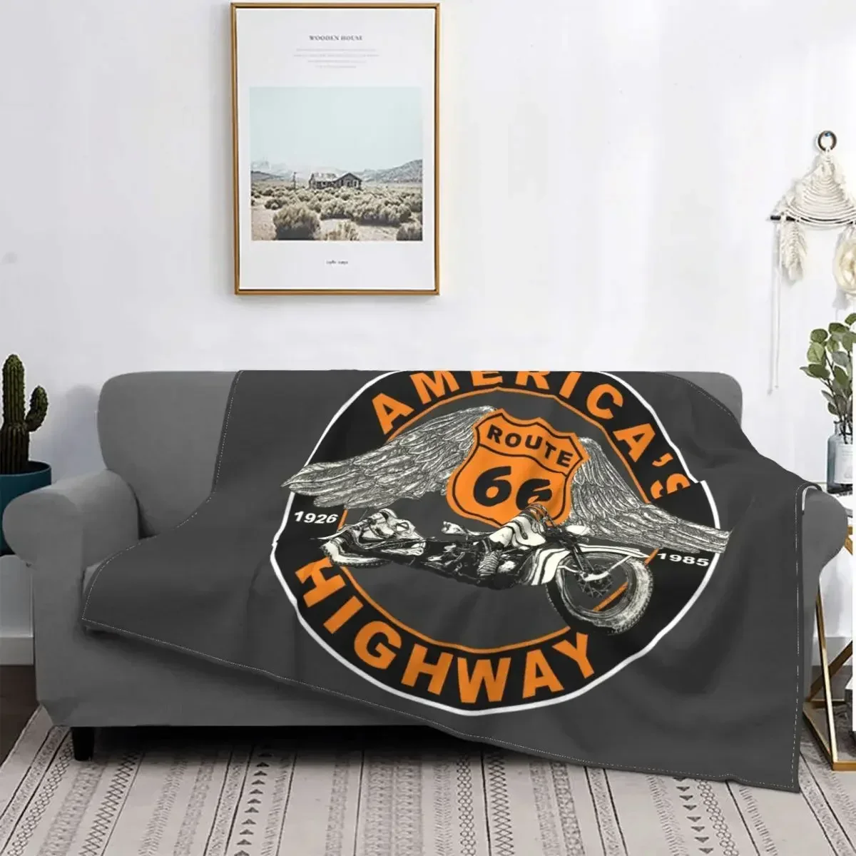 

Плед из флиса Route Mother Road My Version, ультрамягкий, для дивана, кровати, спальни, гостиной, декоративный