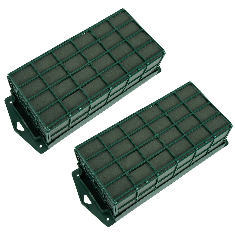 2 pçs arranjo floral lama premium água absorver flor espuma gaiola simples base de flor adequado para diy decoração floral