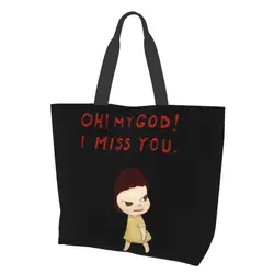 Yoshitomo Nara oh my god Women Shoulder bag 40X50cm Tote bag Shopping handbag Convenient Travel Book Custom Logo