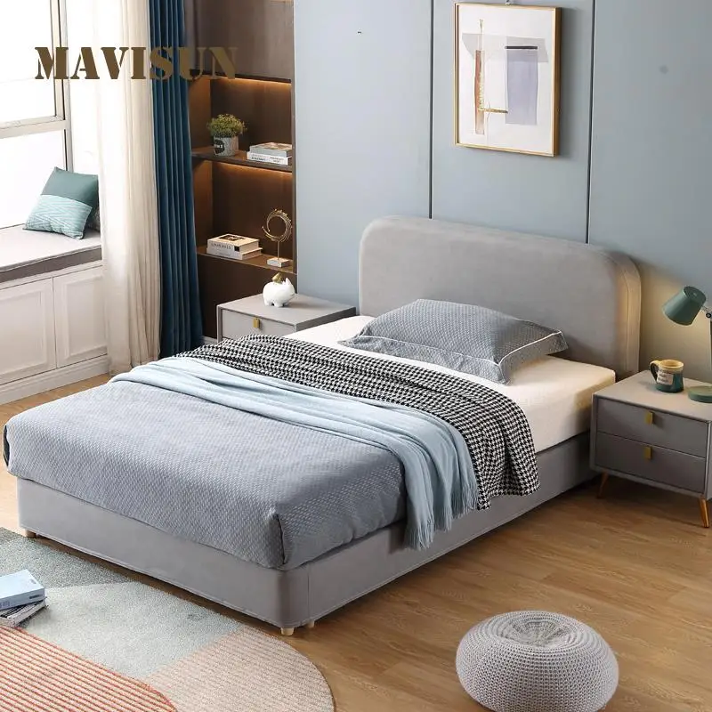 Children's Bed 1.35m Boy Italian Style Design 1.2m Single Bed Girl Princess Room Fashion Girl Widening Stitching Big Bed Bedroom