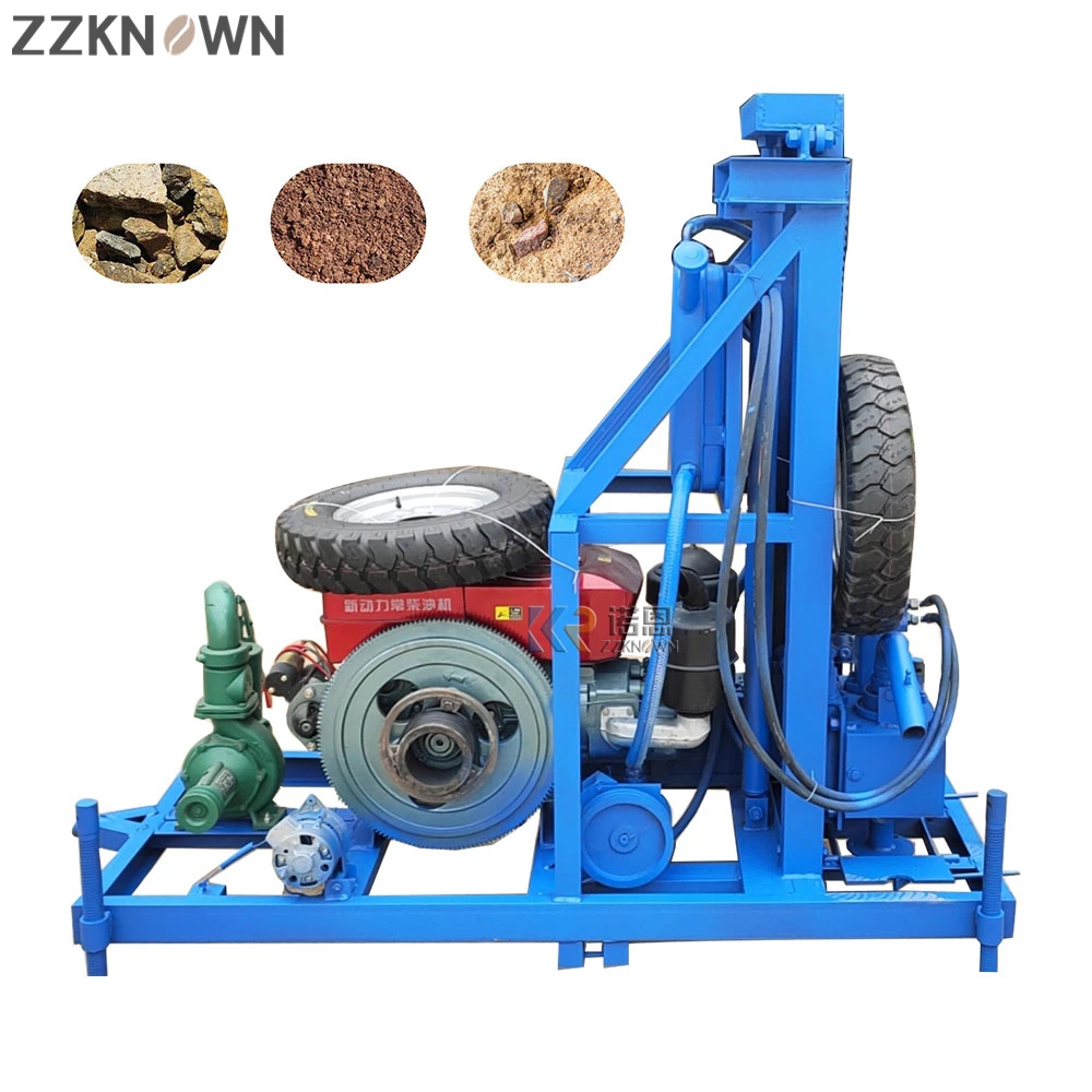 

2024 Portable Diesel Hydraulic Water Well Drilling Rig Farmland Irrigation 22 HP Water Well Drilling Rig