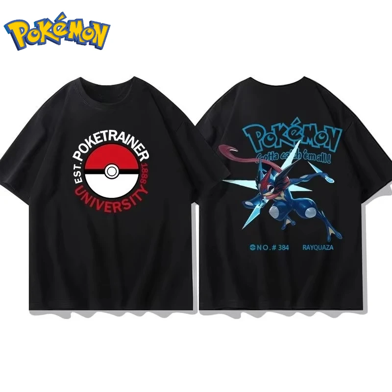 25 Summer Pokémon Anime Groudon Brand 100%Pure Cotton Printed T-shirt Men Harajuku Casual Versatile Short-sleeved Y2k Loose view 4