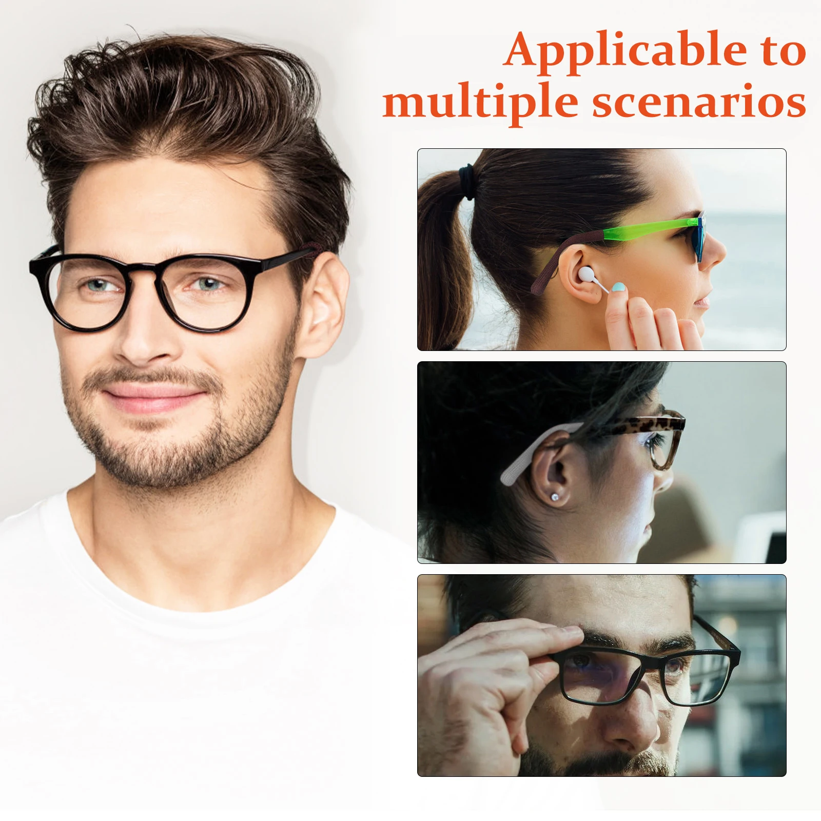 

Anti-Slip Glasses Ear Cushions Knitting Temple Sleeves Soft Eyeglass Arm Covers Comfortable Holder Protective Sleeves For