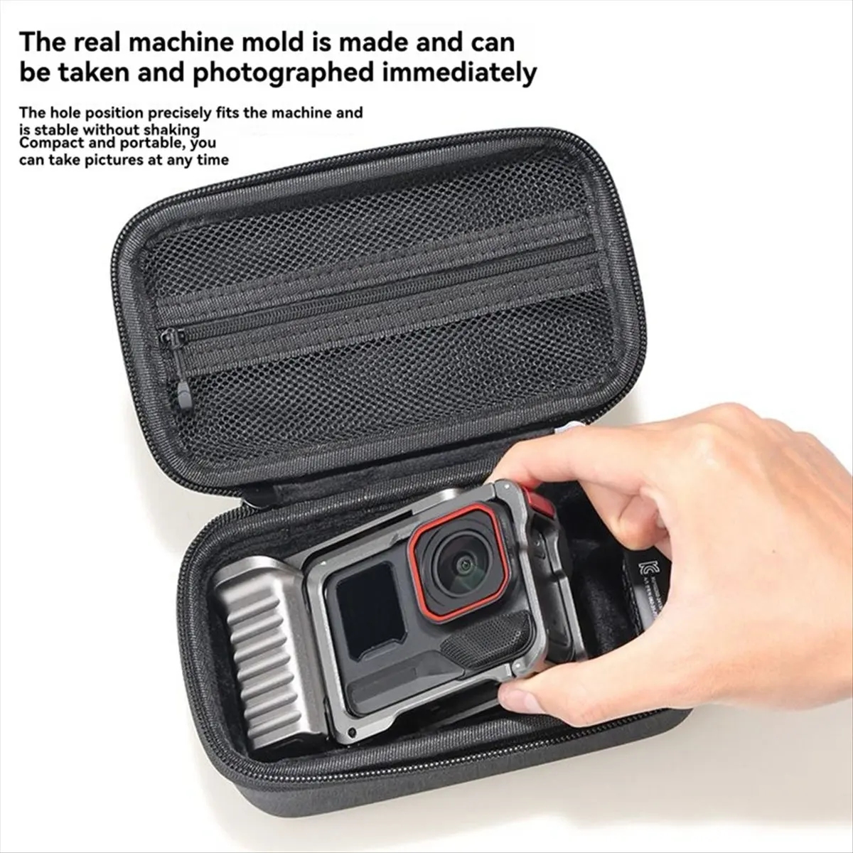 Punctual- For Insta360 Ace Pro 2 Street Camera Set Storage Bag Protection Aluminum Alloy Cage Sports Camera Bag Accessories