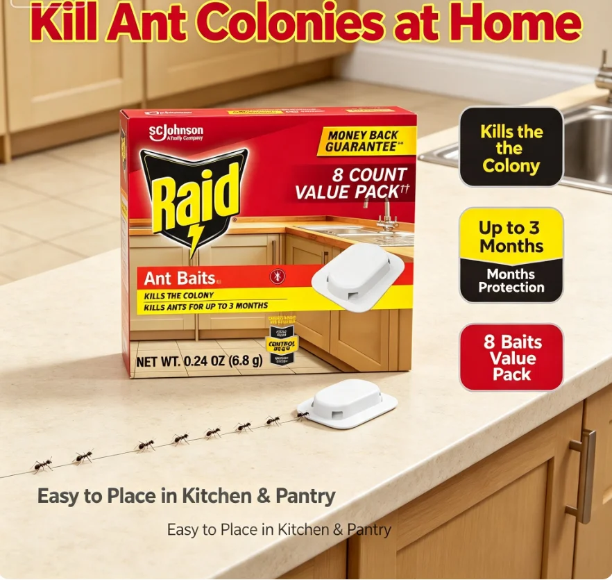Raid Ant Bait & Indoor Ant Trap - 8ct