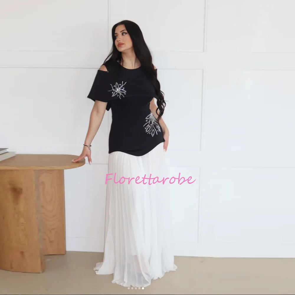 Customized Beaded Evening Dresses  A Line Luxury Party Dress for Women Modern Long Prom Gowns