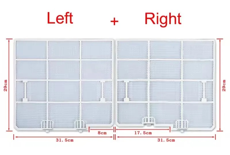 Air Conditioner filter sets (left+ right),size 31.5X29CM FOR Kelon/Hisense/Whirlpool 1-1.5HP, Home Appliance Parts Customized