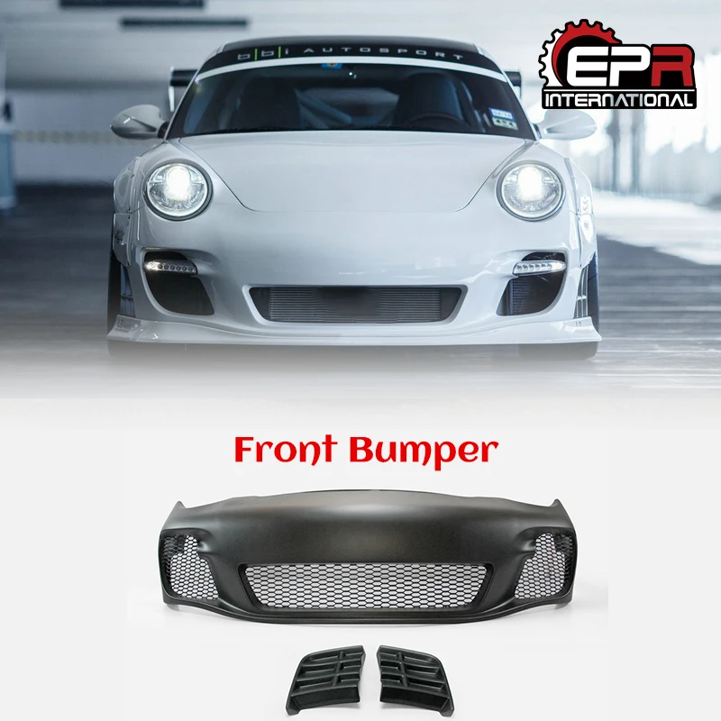 

For Porsche 911 997 LB Style Front Bumper with Side Vents - Fits Turbo Model [997 Front Bumper, LB Style Bumper] (Turbo model)