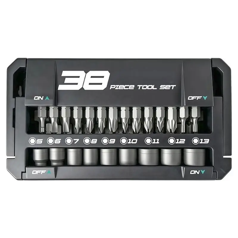 M11K-38-In-1 Premium Ratchet Socket Wrench Set Multi-Function External Hex Quick Wrench For Auto Repair Hand Tools