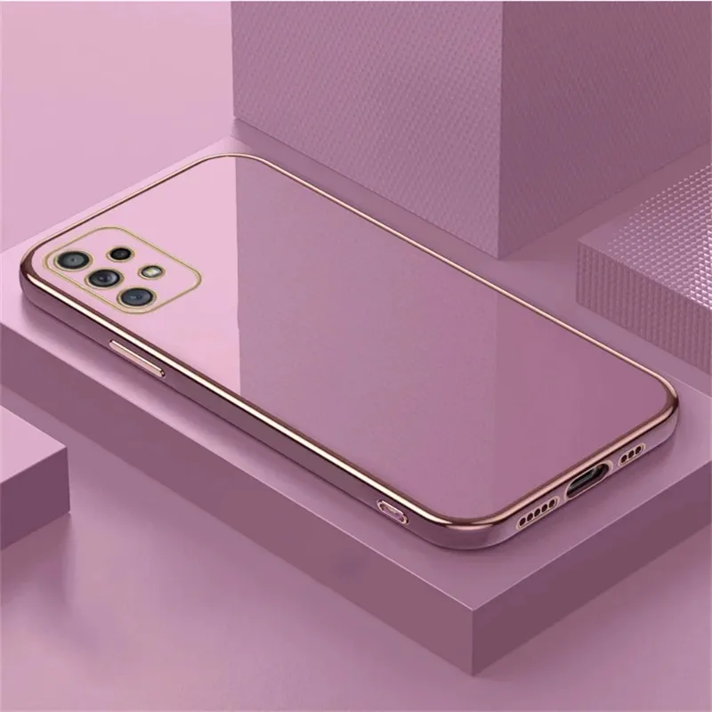 Glossy Plated For Phone Case For Samsung Galaxy A52 A52s A72 A22 A53 A73 A33 A23 A32 4G 5G A51 A71 M32 Case Cover Silicone Prote