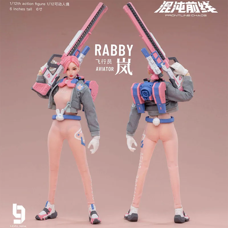 

In Stock JOYTOY 1/12 Scale Collectible LEVEL9 Frontline Chaos RABBY Anime Action Figure Model Toy for Fans Gifts