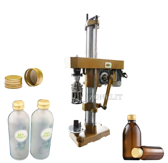 

Glass Bottle Twist Off Aluminum Bottle Cap Tightening Machine Ropp Capping Machine