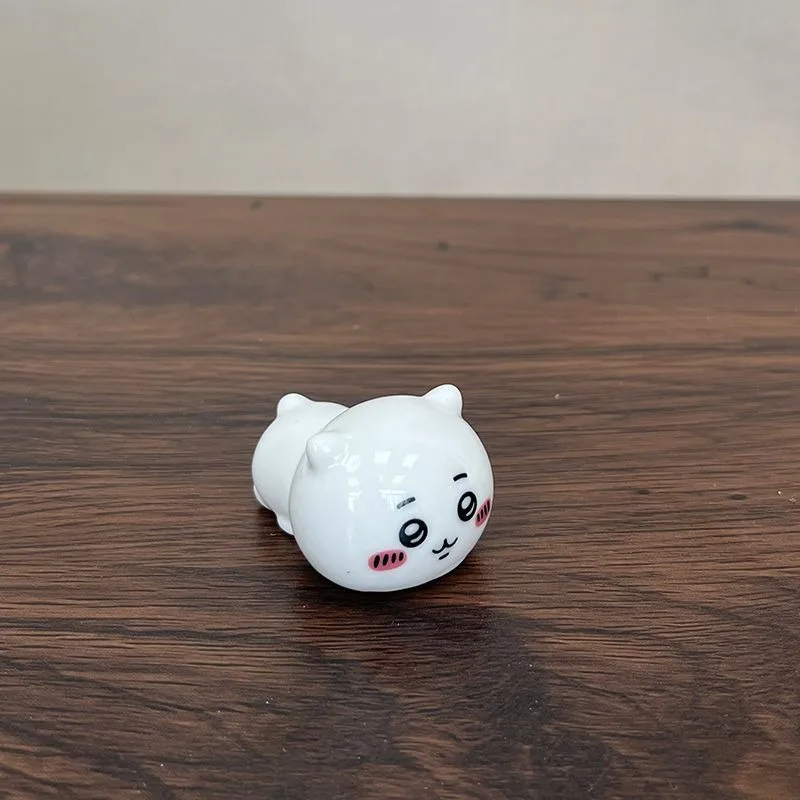 Anime Kawaii Chiikawa Usagi Hachiware Ceramic Chopstick Rest Mini Figures Tableware Decor for Kitchen Dining Home Sushi Bar Gift