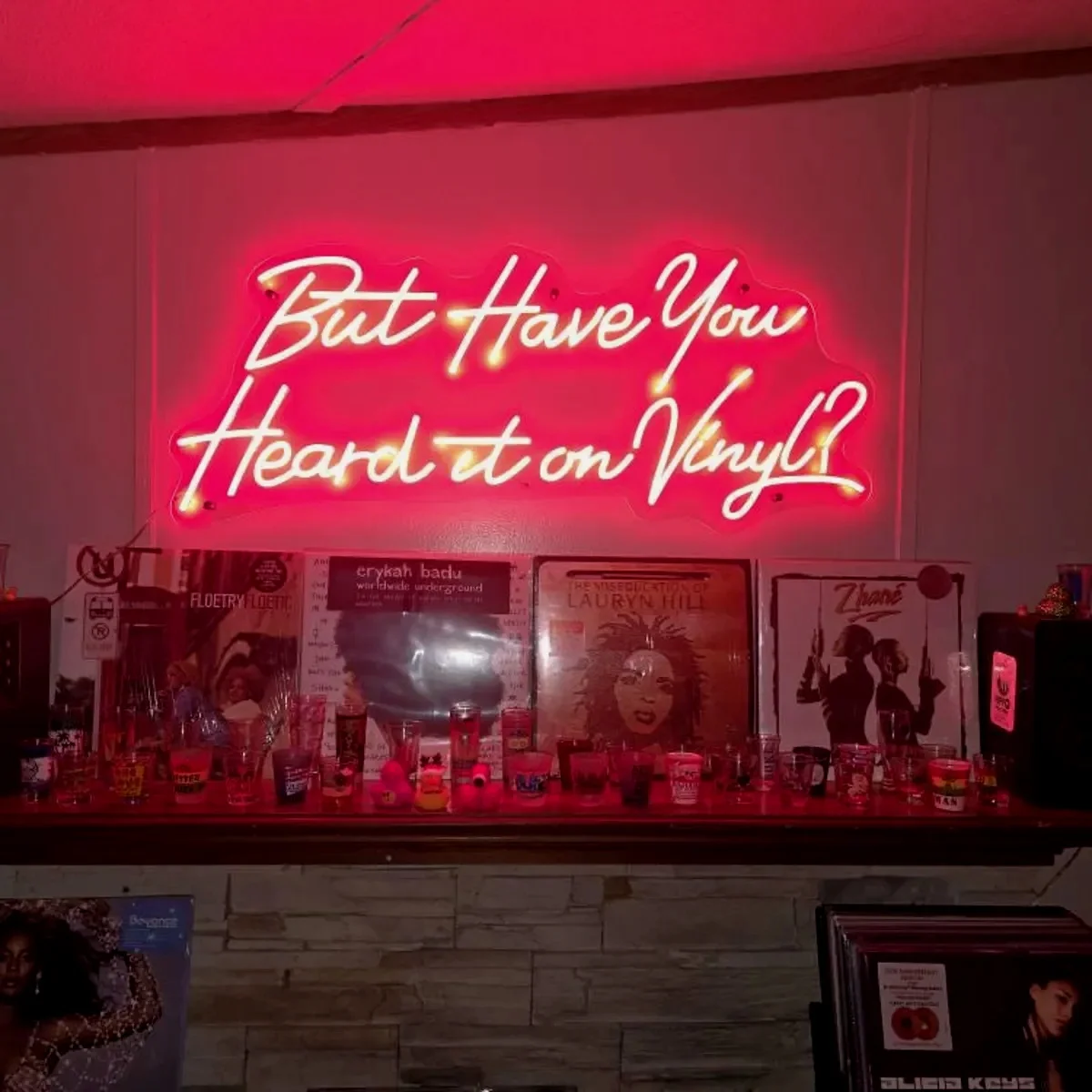But Have You Heard It On Vinyl Neon Sign, On Vinyl Record Wall Art Decor, Music Lover Led Neon Sign Gift, Music Room Decor Sign