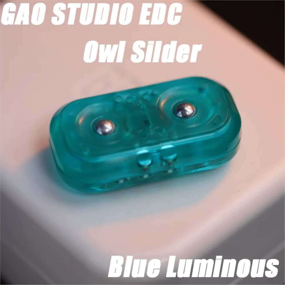 GAO STUDIO EDC Owl Silder Blue Luminous Fidget Toy Mini Toys For Gift