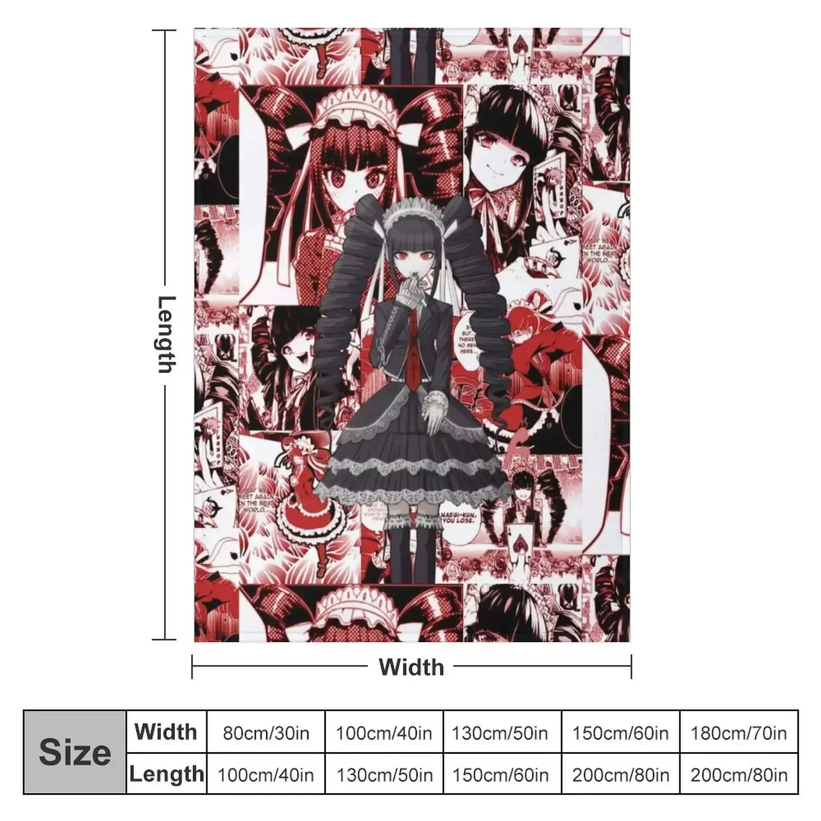 Celestia Ludenberg Manga Collage Throw Blanket Large Designers Blankets