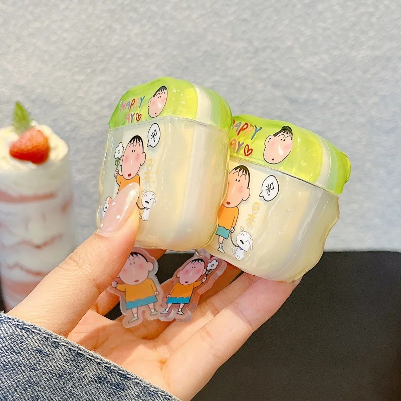 Urocze etui na słuchawki AirPods 1 2 3 Pro 4 Pro2 2nd Pro 3 z motywem Boochan Shin-chan, bezprzewodowe słuchawki Bluetooth ﻿
