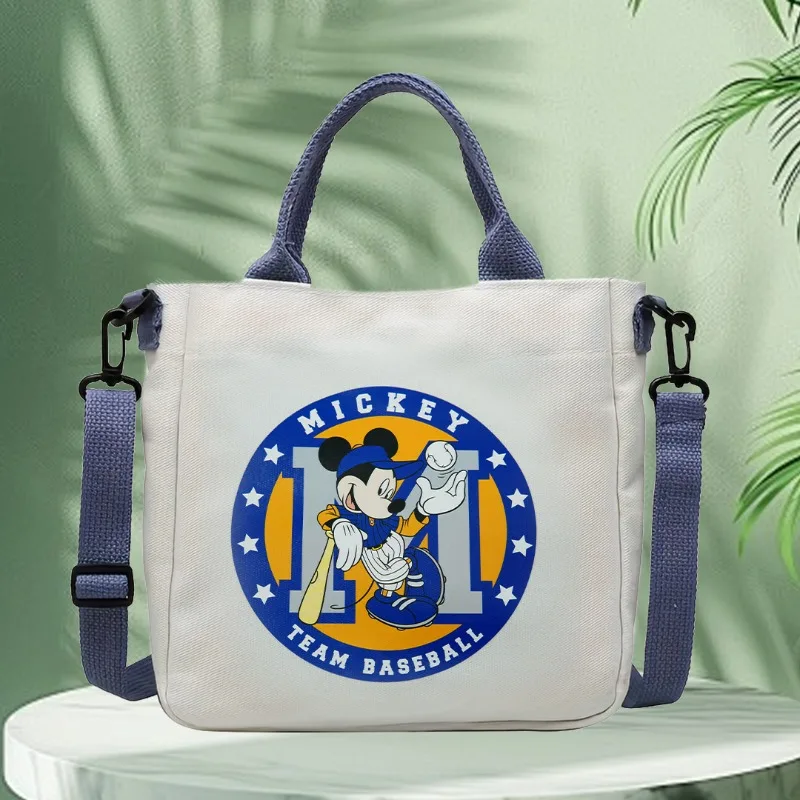 Borsa a tracolla in tela da donna Disney Minnie Topolino Borse tote femminili Harajuku Borsa per la spesa di grande capacità Borse Eco Girl