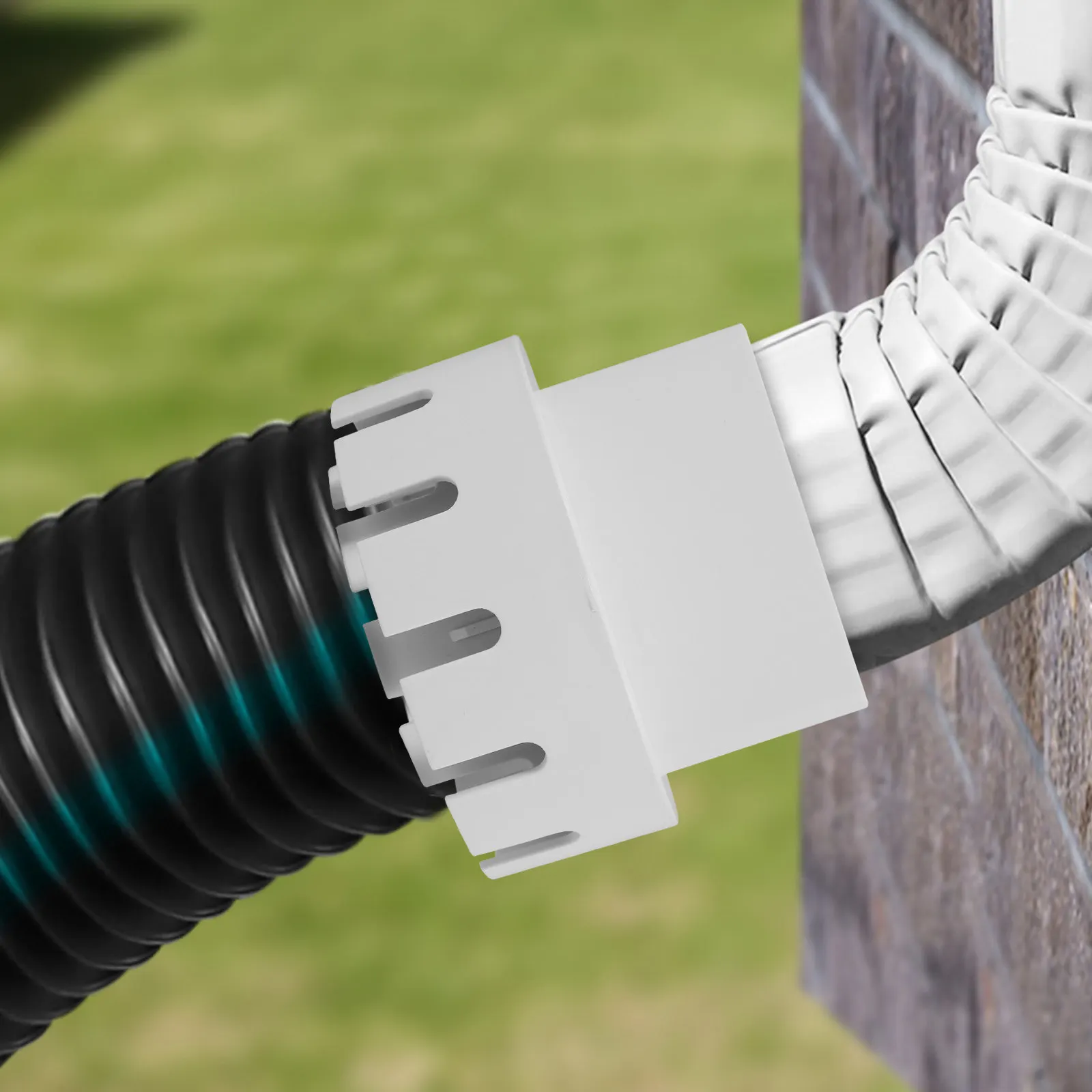 Plastic Rain Pipe Adapter Sturdy Downspout Connector Flexible Gutter Pipe Connector Easy Installation Downspout Adapter