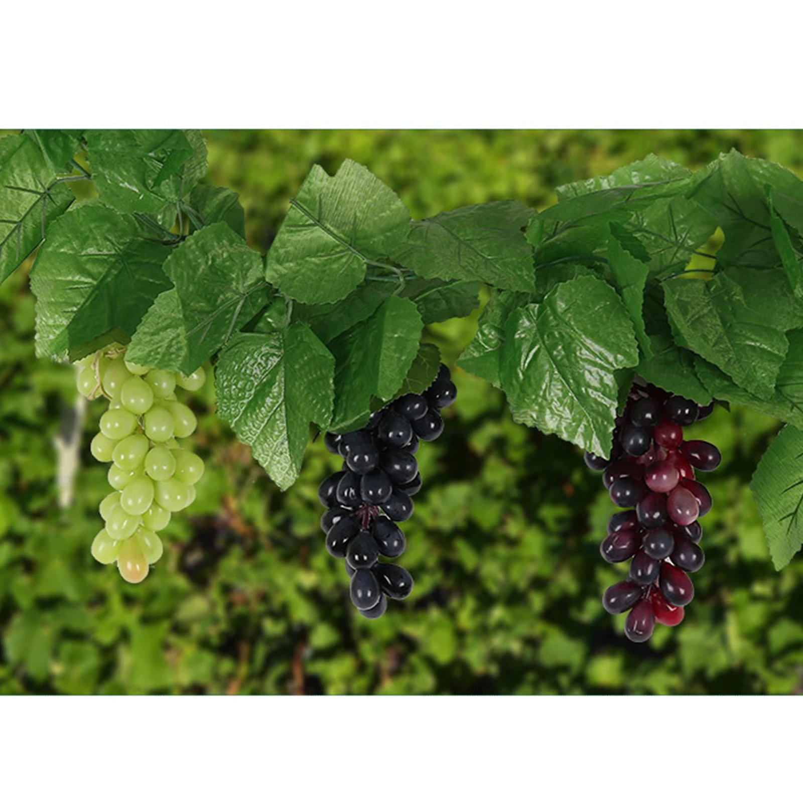 Raisin Artificiel en Mousse avec Vignes, Simulation de Fruits Réalistes, Décoration pour Cuisine, ix, Pub, Maison, Ornement d'Armoire